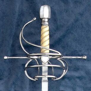 KLASYCZNY RENESANSOWY RAPIER Z POCHWĄ OKOŁO 1590r repliki broni białej (WS500862)