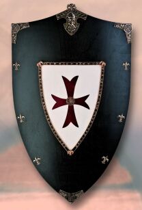 UNIKATOWA TARCZA ZE ZNAKIEM KRZYŻOWCÓW (870)