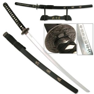 Miecz katana prawdziwy miecz samurajski wykonany ze stali z pochwą i stojakiem SW-319