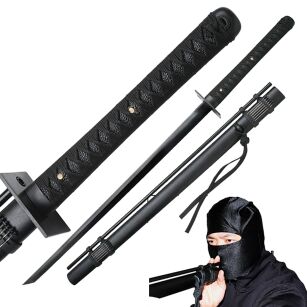 Miecz Katana Ninja Ostry Treningowy Stal 1045 z Dmuchawką D127