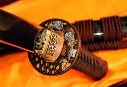 Samurai Schwert Wakizashi, 1095 High Carbon Steel, gehärtetem Ton, R325