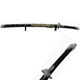 BOGATO ZDOBIONA KATANA Z KOGAI -MIECZ SAMURAJA (C-85B)
