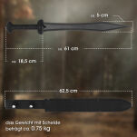 Ostry miecz gladius z pochwą 61 cm SW-1277 treningowy - 4