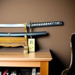 Miecz katana prawdziwy miecz samurajski wykonany ze stali z pochwą i stojakiem SW-318 - 9