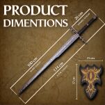 Miecz Ringwraith Inspirowany Lord of The Rings z Zawieszką 134 cm JT6242 - 4