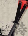 ZESTAW 2 MIECZY TRENINGOWYCH NINJA Z NYLONOWYMI POKROWCEM HK-6183 - 4