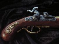 CZARNOPROCHOWY OZDOBNY PISTOLET KA PISZONOWY FRANCUSKI 1872r. (1014/L) - 2
