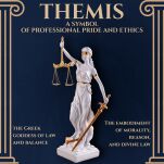 Okazała Biała Temida z wagą i mieczem 31 cm rzeźba symbol sprawiedliwości sygnowana 57 Special Replicas TEM-02 - 10