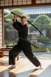 Profesjonalny Czarny Boken Treningowy Miecz Katana z Twardego Tworzywa z Pochwą, Pasem, Stojakiem oraz Pokrowcem GXSW-06 - 6