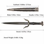 Duży Sztylet Geralta inspirowany Wiedźmin The Witcher z pochwą 41 CM ZS8230 - 3