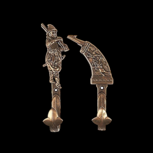 ZESTAW MYŚLIWSKICH WIESZAKÓW ZŁOTYCH K1072-L