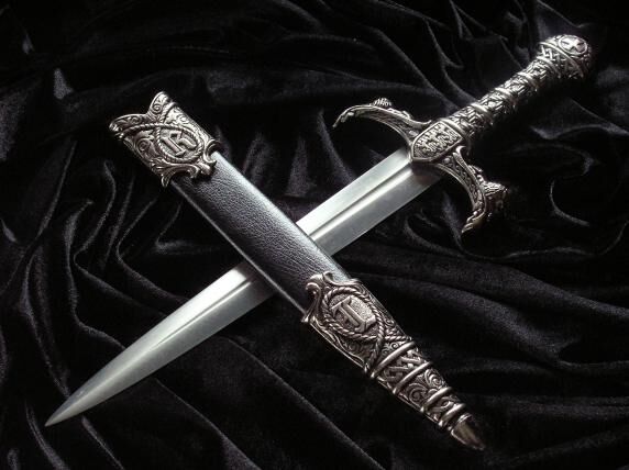 HISTORISCHE DEKORATIVE DAGA, DOLCH, SCHWERT, Richard Löwenherz (4157-NQ)