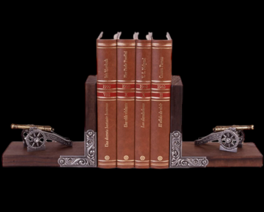 PRAKTISCHE Buchstützen mit Kanonen (K834)