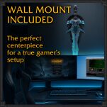 Wielki Miecz Stalowy Inspirowany World of Warcraft z zawieszką 120 cm JT6099 - 4