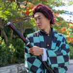 Miecz Wakizashi Krótka Katana Demon Slayer Kamado Tanjirous Drewniany 77cm plus Stojak i Pas JT10650-W - 8