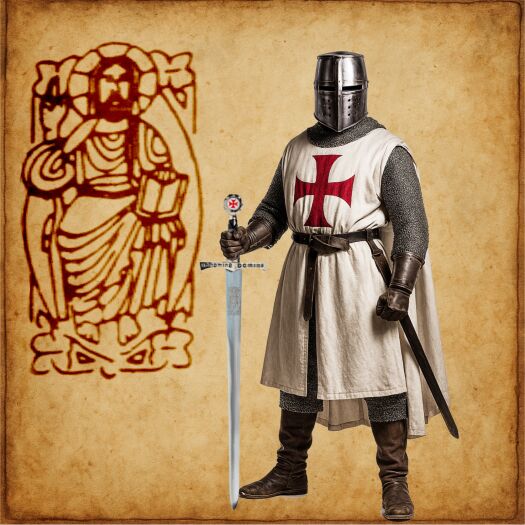 HISTORISCHE MINIATUR TEMPLAR SWORD (23)