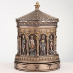 FIGURKA PANTEON Grecki DWUNASTU Olimpijczyków SZKATUŁKA obrotowa Veronese WU78303A4 - 3