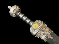 RZYMSKI MIECZ GLADIUS Z POCHWĄ JT6056BK MEGA HIT + STOJAK  80cm CZARNY - 3