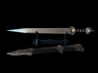 RZYMSKI MIECZ GLADIUS Z POCHWĄ JT6056BK MEGA HIT + STOJAK  80cm CZARNY - 10