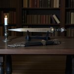 RZYMSKI MIECZ GLADIUS Z POCHWĄ JT6056BK MEGA HIT + STOJAK  80cm CZARNY - 5