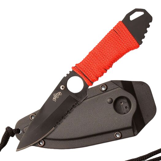 Nóż Taktyczny na szyję MASTER USA Nóż Survivalowy MU-1121RD 20 cm