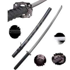 MIECZ KATANA Z POCHWĄ CZARNY SMOK + STOJAK HKS001-1