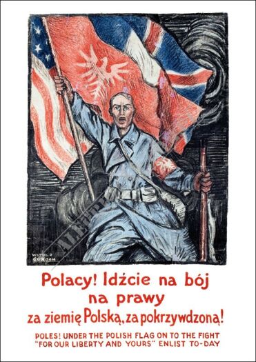 Plakat A3 - Polacy! Idźcie na bój na prawy za ziemię Polską A3-GPlak1920-017