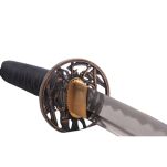 MIECZ KATANA DO TRENINGU LAITO , STAL WYSOKOWĘGLOWA 1065 RĘCZNIE KUTA +STOJAK  R873 - 10