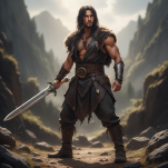 Miecz Father inspirowany Conan Barbarzyńca z Zawieszką 97 cm JT6225B - 4