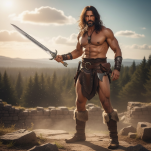 Miecz Father inspirowany Conan Barbarzyńca z Zawieszką 97 cm JT6225B - 9