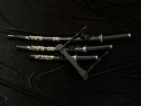 ZESTAW KATANA WAKIZASHI TANTO ZE STOJAKIEM 5KM31-3PC - 2