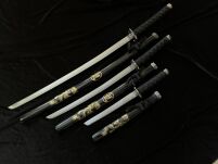 ZESTAW KATANA WAKIZASHI TANTO ZE STOJAKIEM 5KM31-3PC - 4