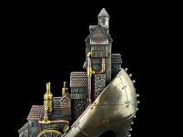 STEAMPUNK WZGÓRZE MIASTA W  SZPILCE VERONESE (WU76936A4 ) - 6
