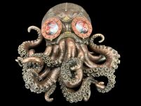 STEAMPUNK OŚMIORNICA NA ŚCIANĘ zawieszka VERONESE  (WU76559A4) - 2