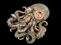 STEAMPUNK OŚMIORNICA NA ŚCIANĘ zawieszka VERONESE  (WU76559A4) - 5