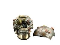 STEAMPUNK SCHÄDEL MIT LEDER-BESCHAFFENHEITS-TRINKET-KASTEN (WU76558A4) - 9