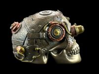 STEAMPUNK SCHÄDEL MIT LEDER-BESCHAFFENHEITS-TRINKET-KASTEN (WU76558A4) - 3