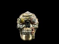 STEAMPUNK SCHÄDEL MIT LEDER-BESCHAFFENHEITS-TRINKET-KASTEN (WU76558A4) - 4