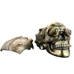 STEAMPUNK SCHÄDEL MIT LEDER-BESCHAFFENHEITS-TRINKET-KASTEN (WU76558A4) - 11