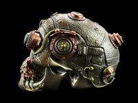 STEAMPUNK SCHÄDEL MIT LEDER-BESCHAFFENHEITS-TRINKET-KASTEN (WU76558A4) - 6