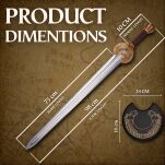 Miecz Króla Theodena Herugrim Inspirowany Lord of The Rings z Zawieszką 97 cm JT6203B - 3