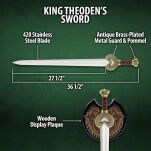Miecz Króla Theodena Herugrim Inspirowany Lord of The Rings z Zawieszką 97 cm JT6203B - 8