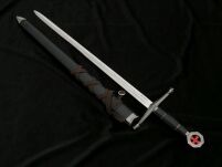 KRÓTKI MIECZ TEMPLARIUSZY DUŻY SZTYLET  Z POCHWĄ TX1063-230A 58CM - 9