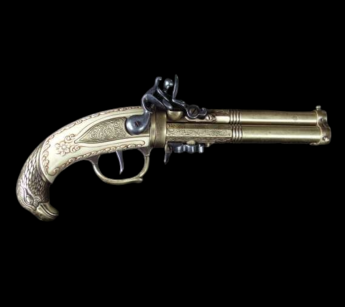 DEUTSCHES GEWEHR DREI BARREL Steinschloss mit EAGLE HEAD 1775 (K1119-L)