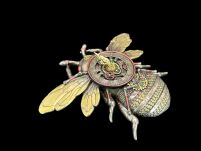 STEAMPUNK ZEGAR ścienny PSZCZOŁA VERONESE  WU77408A4 - 7