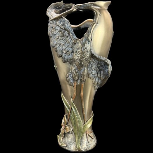 VASE Sezession eines Silberreihers VERONESE (AN10170A4)
