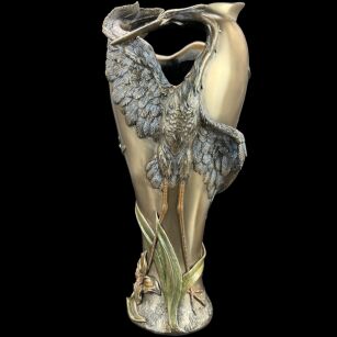 VASE Sezession eines Silberreihers VERONESE (AN10170A4)