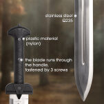 MIECZ GLADIUS Z POCHWĄ TRENINGOWY SW-1276 OSTRY - 3