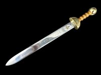Ekskluzywny Nożyk do listów miniaturka historyczny miecz gladiatorów 27 cm plus stojak (04) - 7