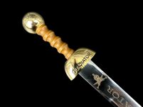 Ekskluzywny Nożyk do listów miniaturka historyczny miecz gladiatorów 27 cm plus stojak (04) - 8